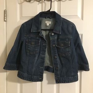 Loft 3/4 Length Sleeve Jean Jacket
